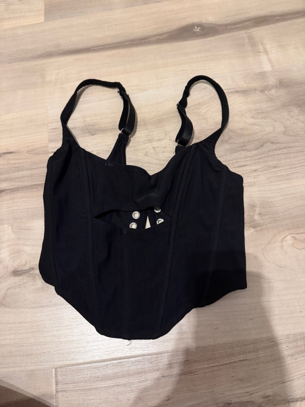 size xs black edikted corset top with cutout